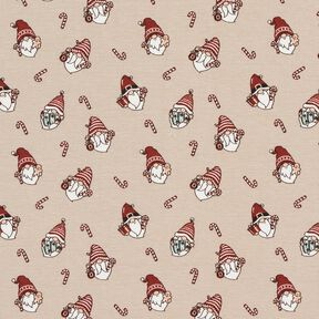 Cotton Jersey Gnome heads – almond, 