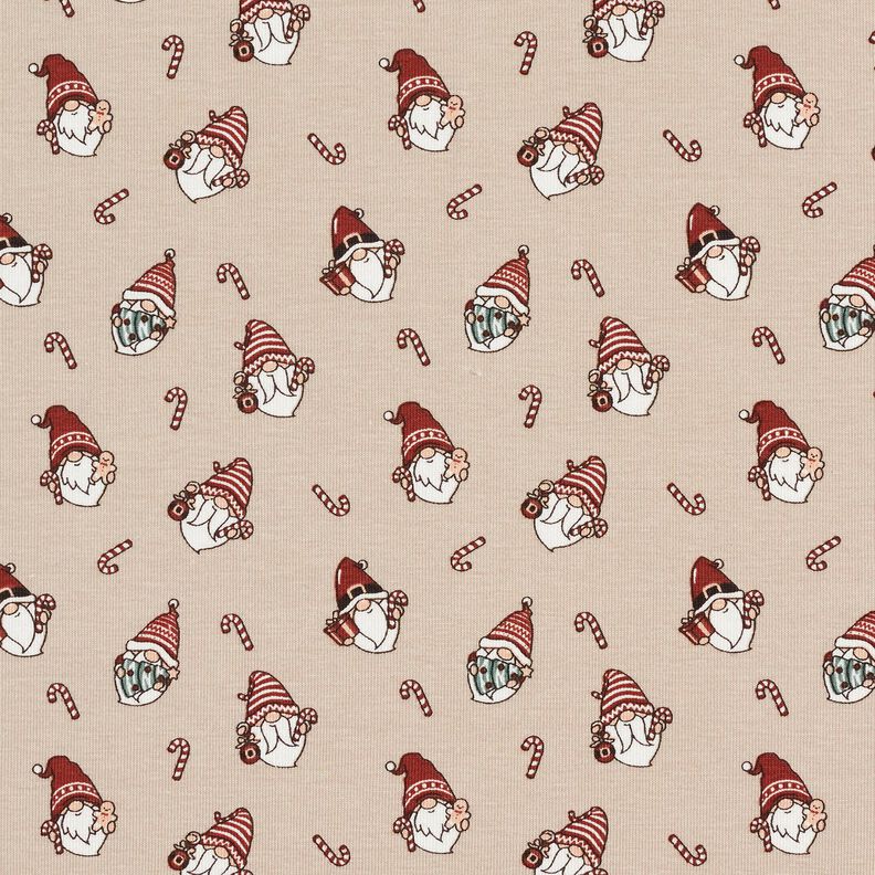 Cotton Jersey Gnome heads – almond,  image number 1