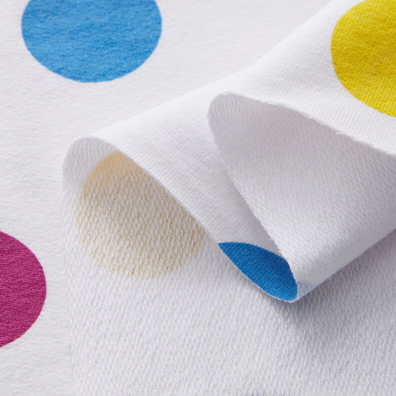 French Terry colourful dots – white,  image number 3