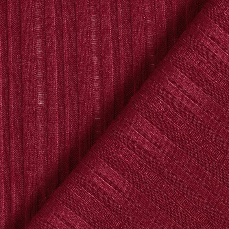 Plain ribbed knit – burgundy,  image number 5