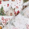 Decor Fabric Canvas wintery village – white/dark red,  thumbnail number 4