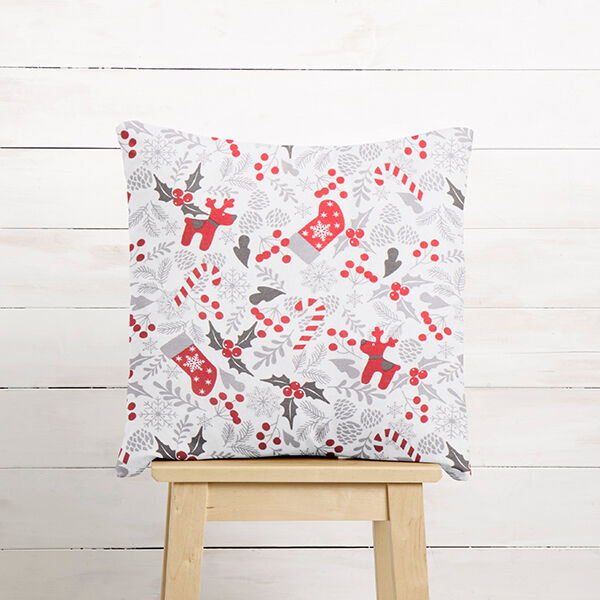 Decor Fabric Canvas Santa Claus boots – white/red, image number 8