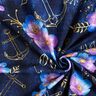 Cotton Jersey Maritime Blossoms | Glitzerpüppi  – midnight blue/royal blue,  thumbnail number 3