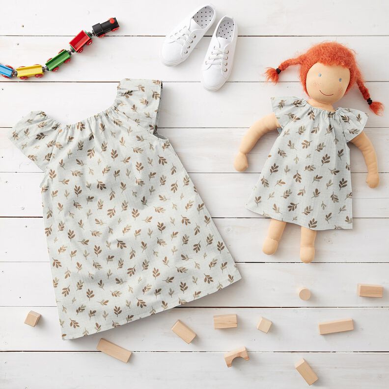 Double Gauze/Muslin branches | Poppy Fabrics – ivory/mocca, image number 5