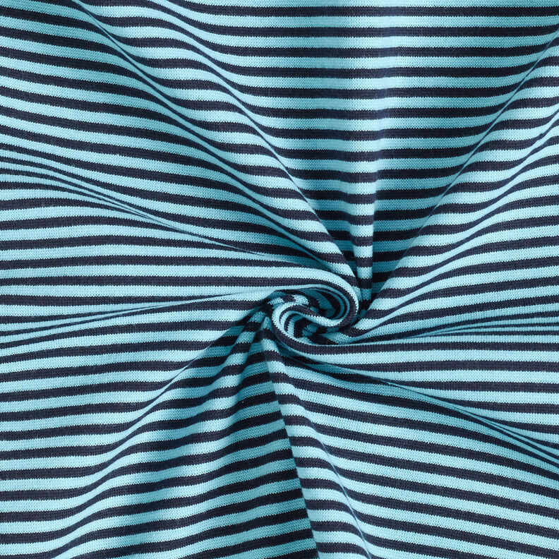 Ribbing Striped tubular fabric – sky blue/midnight blue,  image number 3