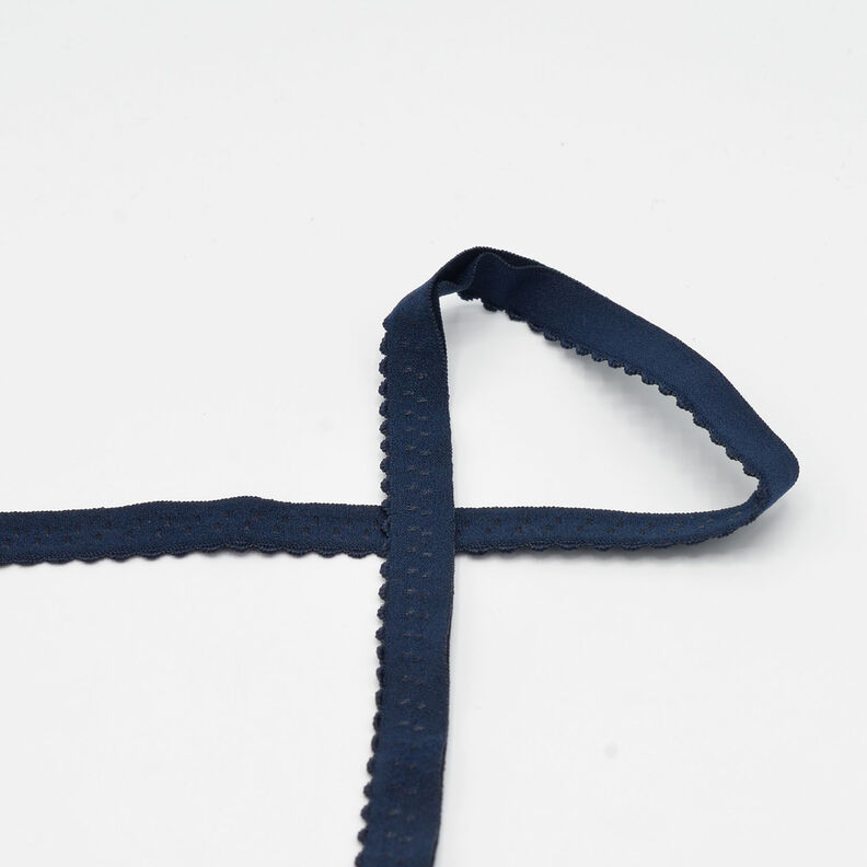 Elastic Edging Lace [20 mm] – navy blue,  image number 1