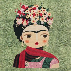 Panel Tapestry Fabric artist – green/red, 