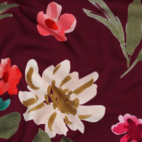 French terry Colette Digital Print | Nerida Hansen – burgundy/intense pink, 