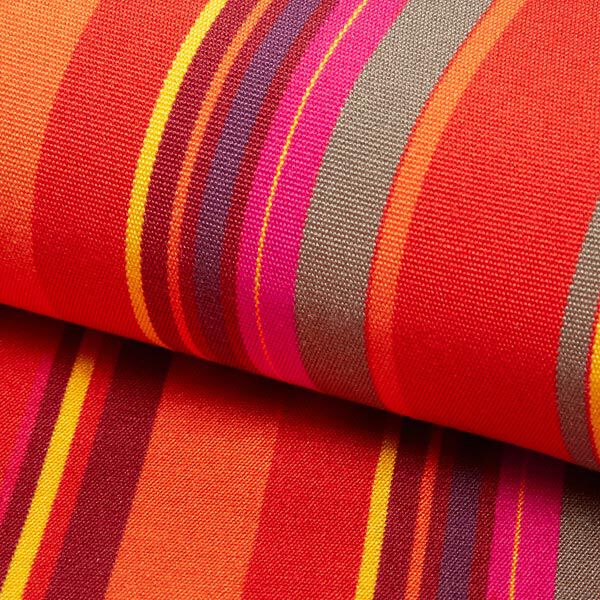 Outdoor Deckchair fabric Longitudinal stripes, 44 cm – red/lilac,  image number 1