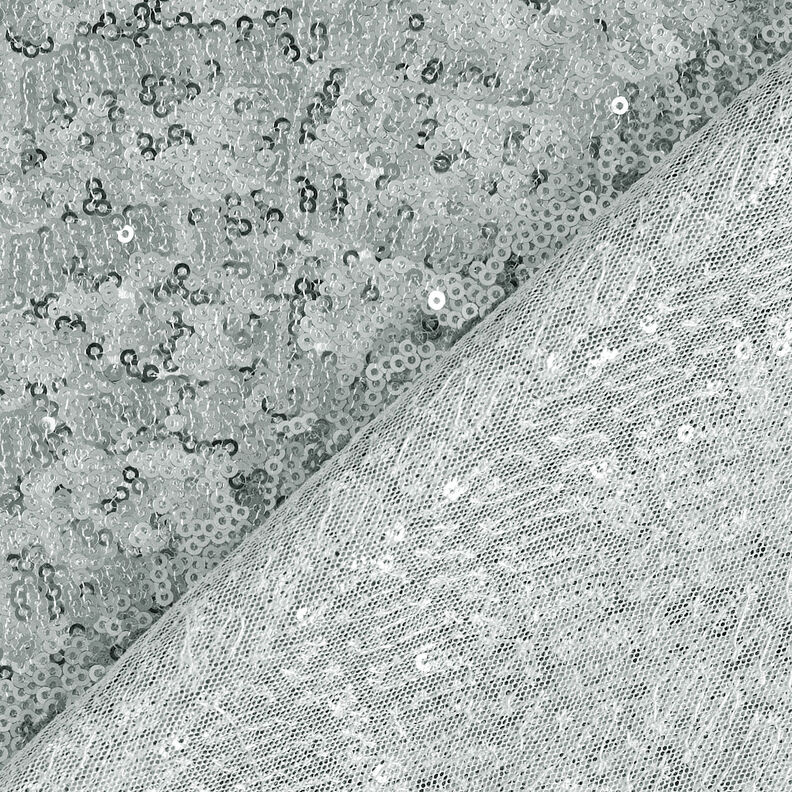 Plain micro sequin fabric – silver,  image number 5