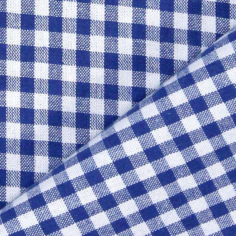 Cotton Vichy check 0,5 cm – royal blue/white,  image number 3