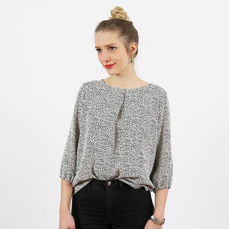 FRAU SUKI - slip-on blouse with box pleats, Studio Schnittreif  | XS -  XXL,  image number 2
