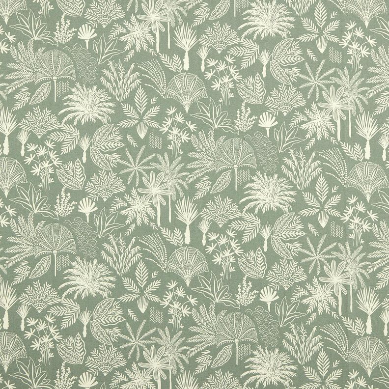 Decor Fabric Half Panama abstract palm trees – reed/nature – reed/natural,  image number 1