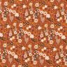 Geometric flowers cotton poplin – curry yellow/dark brown,  thumbnail number 1