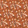 Geometric flowers cotton poplin – curry yellow/dark brown,  thumbnail number 1