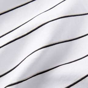Wide stripes cotton blend – white/black, 