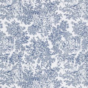 Decor Fabric Canvas romance – white/blue, 