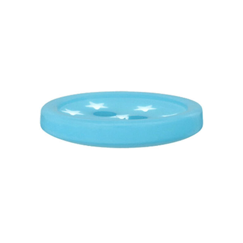 Star Plastic Button – turquoise,  image number 2