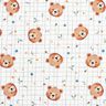 Cotton Poplin Teddy bears on a check pattern Digital Print – white/reed,  thumbnail number 1