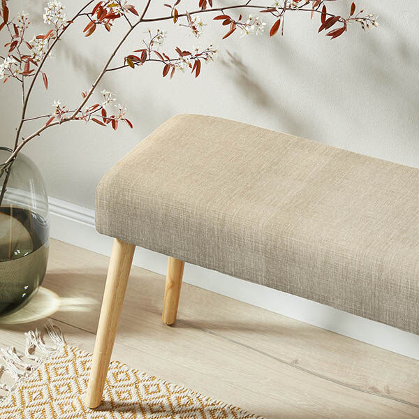 Upholstery Fabric Velvety Woven Look – light beige,  image number 6