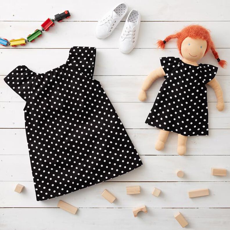 Cotton Poplin Large Dots – black/white,  image number 7