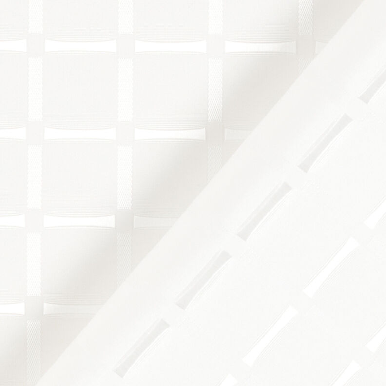 Checked Jacquard Lining Taffeta with Shiny Finish – white,  image number 4