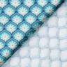 Coated Cotton Floral Boxes – aqua blue/white,  thumbnail number 4