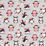 Cotton Cretonne Penguins – silver grey,  thumbnail number 1
