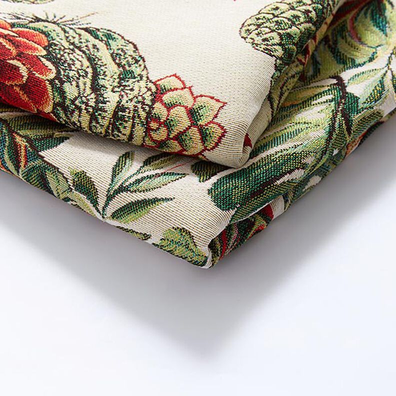 Jacquard Tapestry Monstera Palm – green/red,  image number 5
