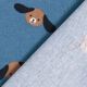 Cotton Flannel Dog Heads – denim blue,  thumbnail number 4