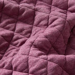 Quilted jersey diamonds – grape, 
