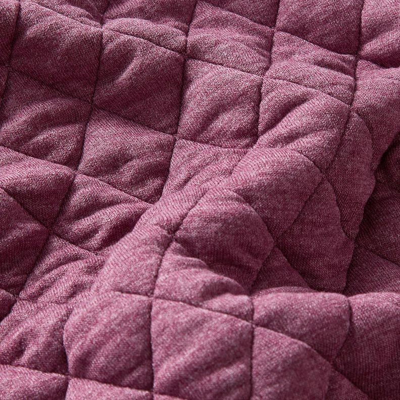 Quilted jersey diamonds – grape, image number 2
