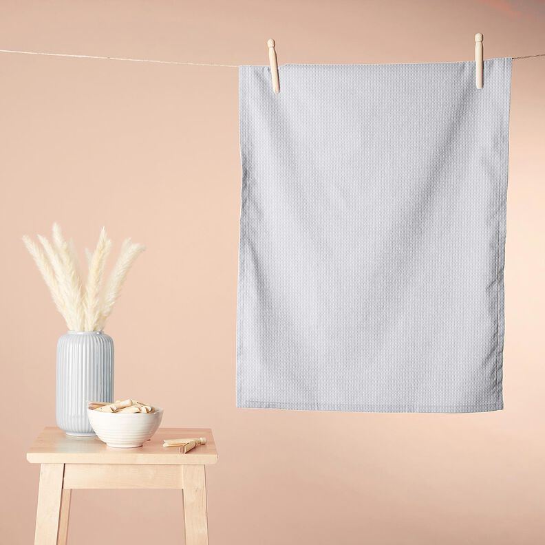 Towelling Fabric/Waffle Piqué Plain – white, image number 7