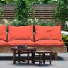 Outdoor Fabric Canvas Plain – coral,  thumbnail number 5