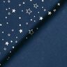 Cotton Poplin Foil Print Christmas Stars – midnight blue/metallic silver,  thumbnail number 4
