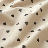 Decor Fabric Half Panama little hearts – black/natural,  thumbnail number 2
