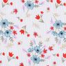 Double Gauze/Muslin Spring flowers with tulips – white/orange,  thumbnail number 1