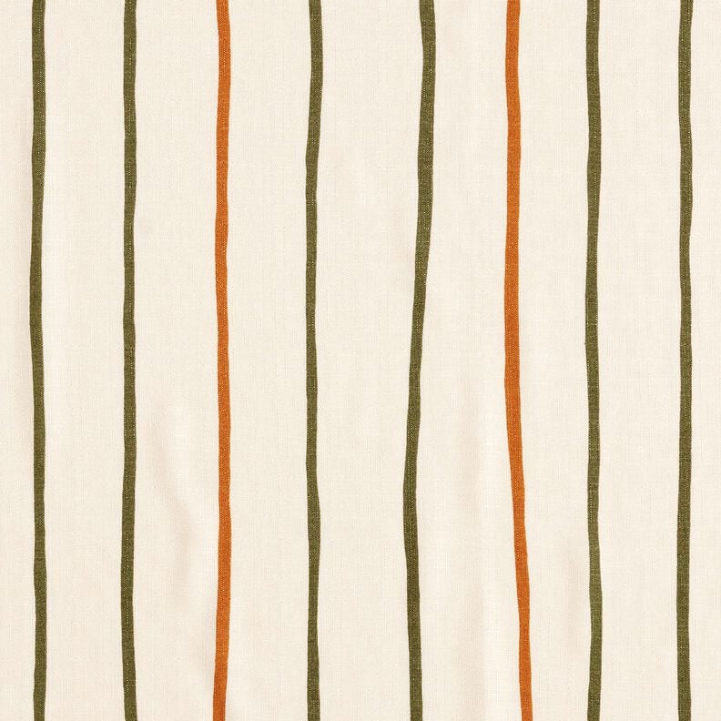 Textured colourful stripes viscose fabric – offwhite, image number 1