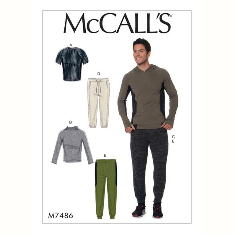Men's Sweatshirt/Tops/Pants, McCalls 7486 | S - L,  image number 1