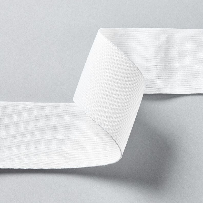 Smooth elastic tape [3 m | 50 mm] – white,  image number 2