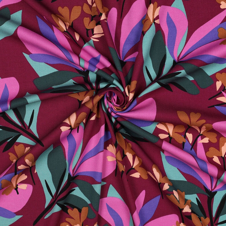 viscose fabric stretch Spring Garden | Nerida Hansen – hollyhock/blue spruce,  image number 3