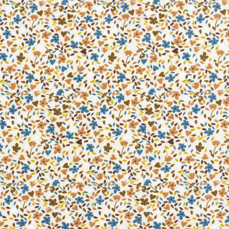 Cotton Cretonne scattered flowers – light beige/light brown,  image number 1