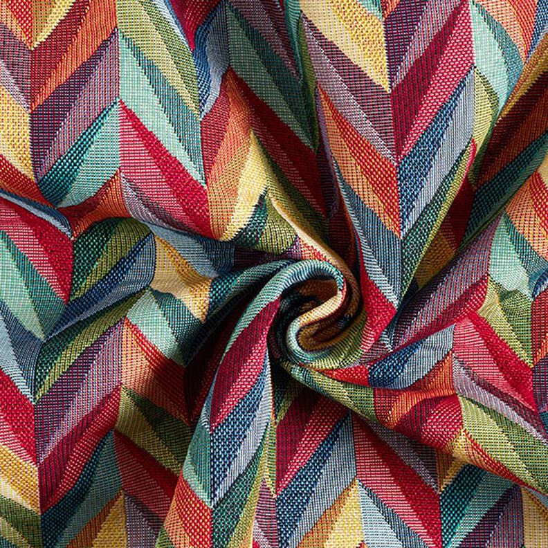 Decor Fabric Tapestry Fabric colourful zigzag – light yellow,  image number 3