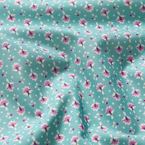 Cotton Poplin small ornaments – mint/pastel purple – mint/pastel violet, 