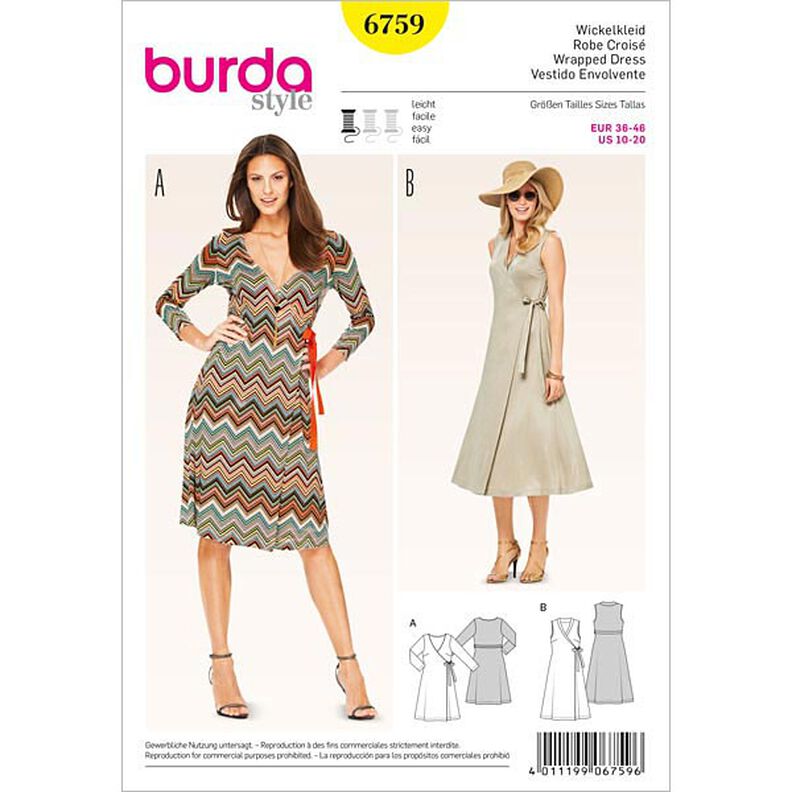 Wrapped Dress , Burda 6759,  image number 1
