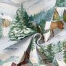 Decor Fabric Tapestry Fabric Winter Landscape – ivory/light turquoise,  thumbnail number 3