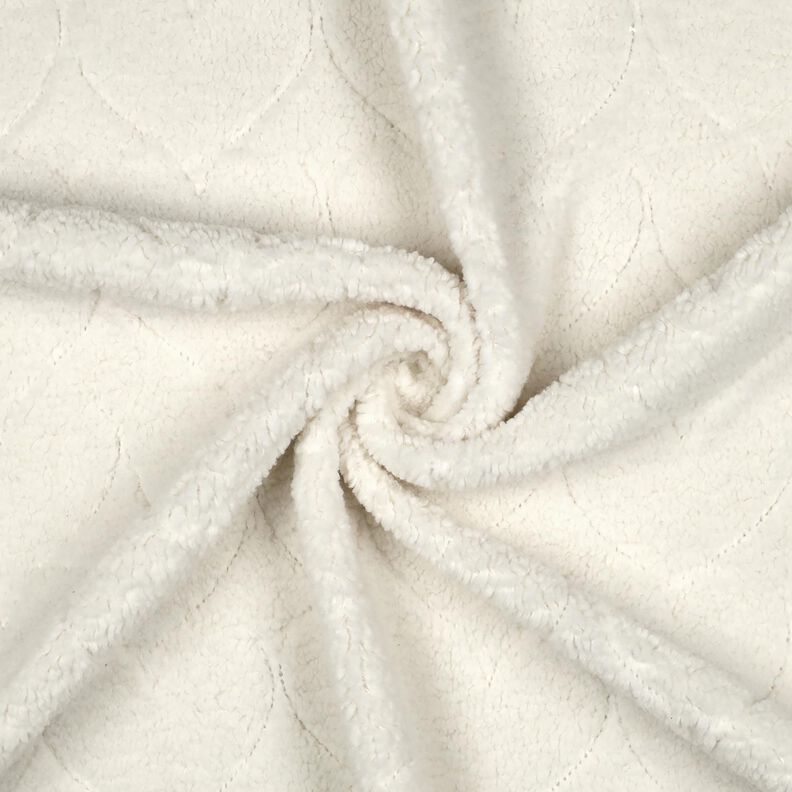 Faux Fur Heart Pattern | Poppy Fabrics – offwhite, image number 3