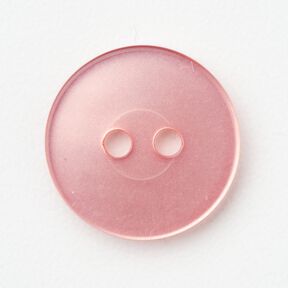 2-hole button shiny [Ø 15 mm] – pink, 