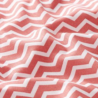 Cotton Cretonne Zigzag – terracotta/white, 
