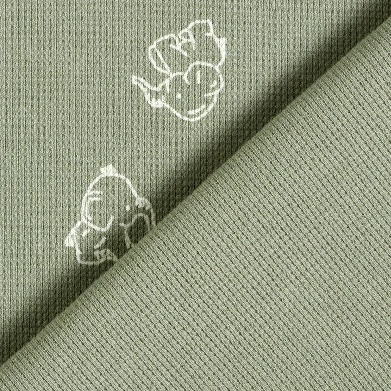 Waffle Jersey Baby Elephants – greige,  image number 4